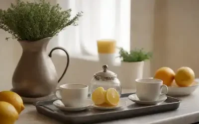 Un ambiente cálido y acogedor con algunas ramitas de hierbas frescas