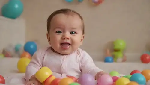 Un bebé sonriente