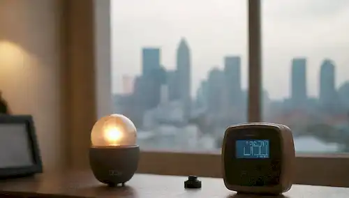 medidor de luz anticuado con una forma bulbosa