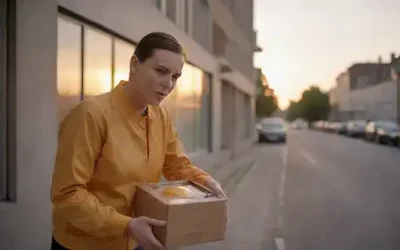 Una caja con una ventana transparente