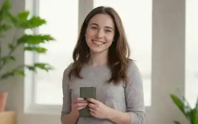 Una joven con una gran sonrisa