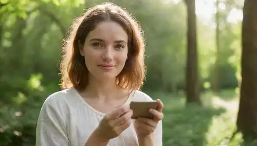 Una mujer serena
