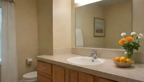 Cocina limpia con armarios blancos y lavabo de acero inoxidable