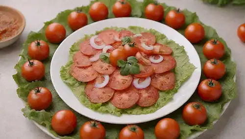 Un plato de chips de tortilla crujientes dispuestos en un patrón circular